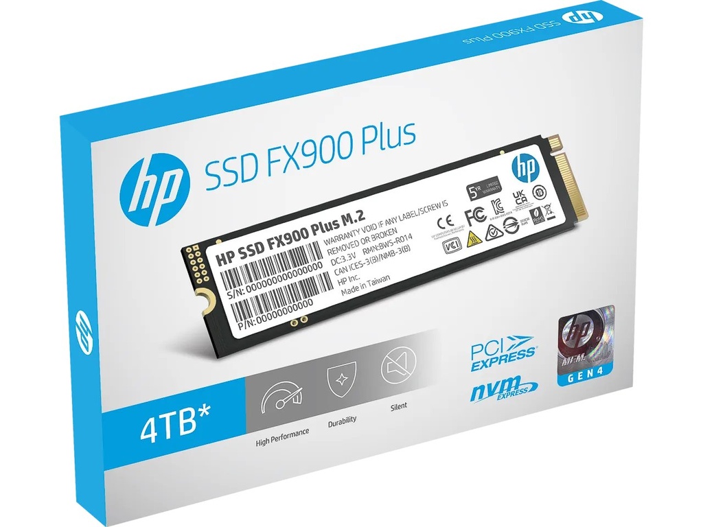 HEWLETT PACKARD HP SSD FX900 PLUS 4TB M.2 NVME