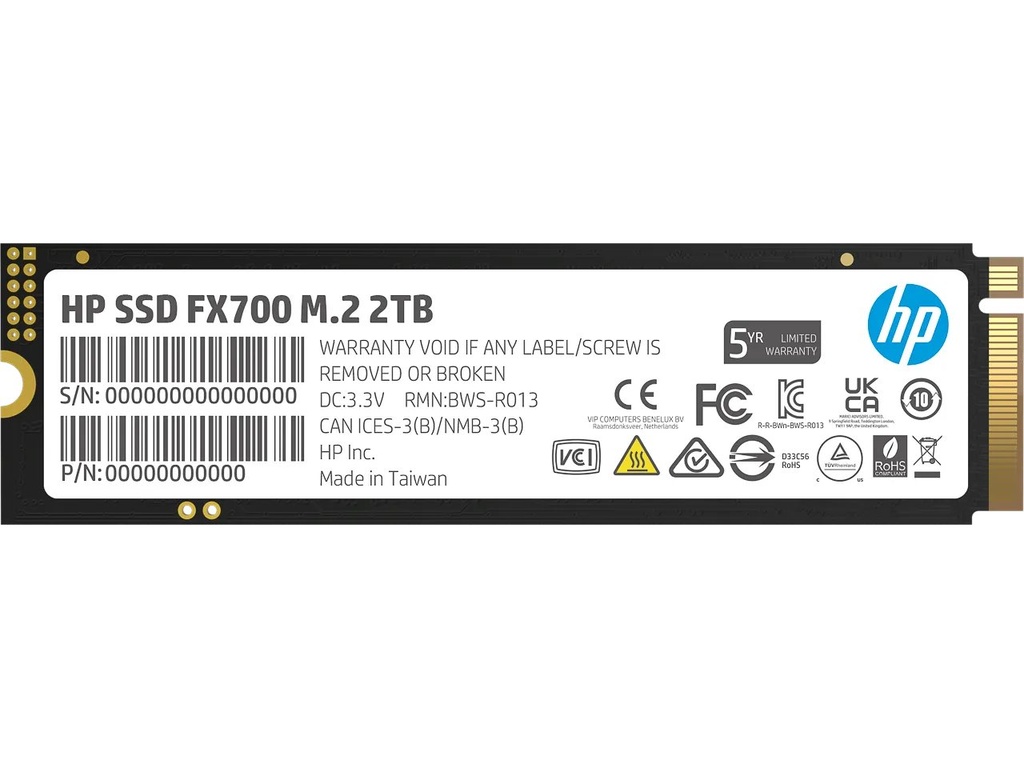 HEWLETT PACKARD HP SSD FX700 2TB M.2 NVME