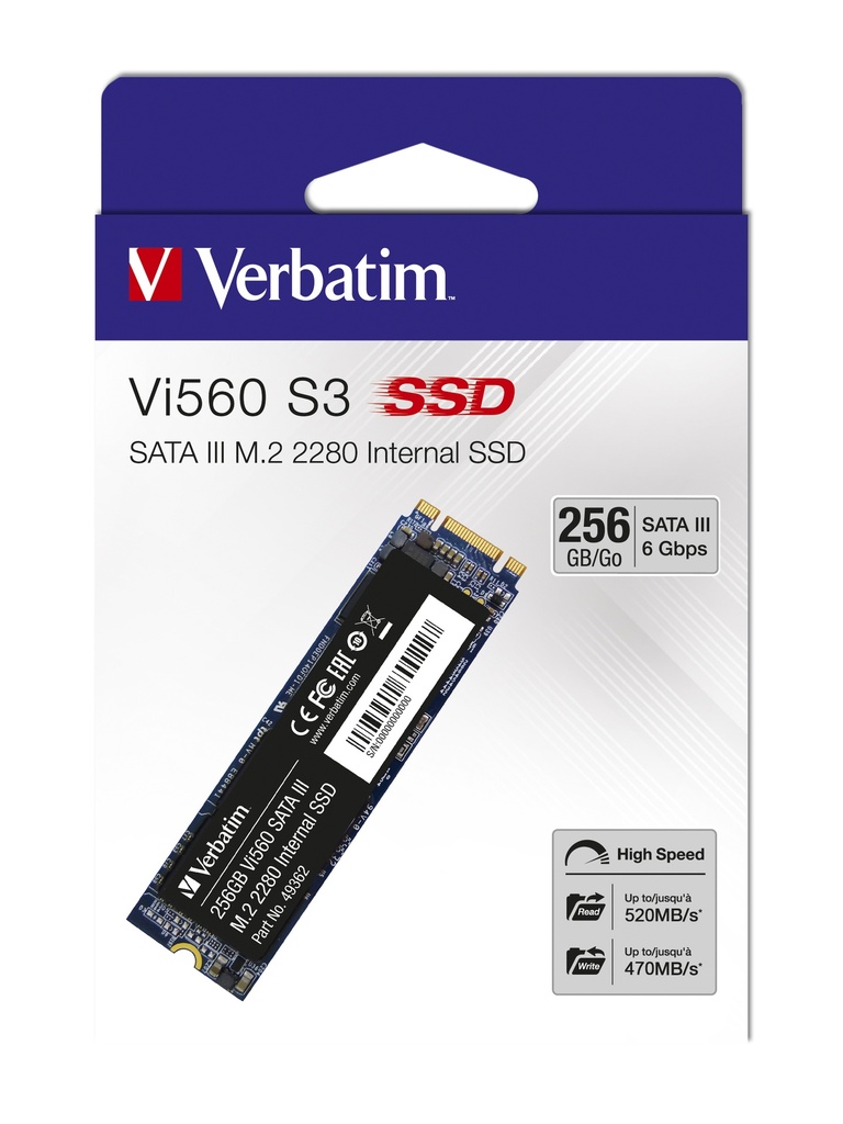 [215076440026] Verbatim Vi560 S3 M.2 SSD 256 GB