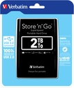 Verbatim Draagbare vaste Store 'n' Go-schijf met USB 3.0 van 2 TB Black