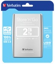 Verbatim Draagbare vaste Store 'n' Go-schijf met USB 3.0 van 2 TB Zilver