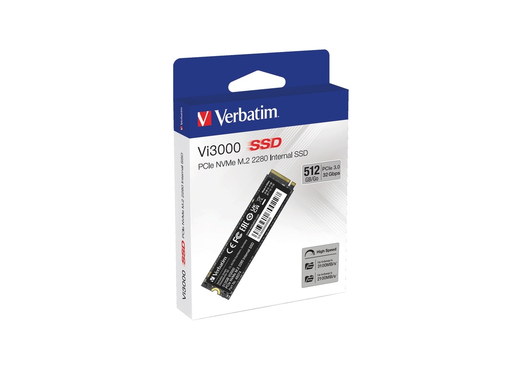 [215076440082] Verbatim Vi3000 PCIe NVMe M.2 SSD 512GB