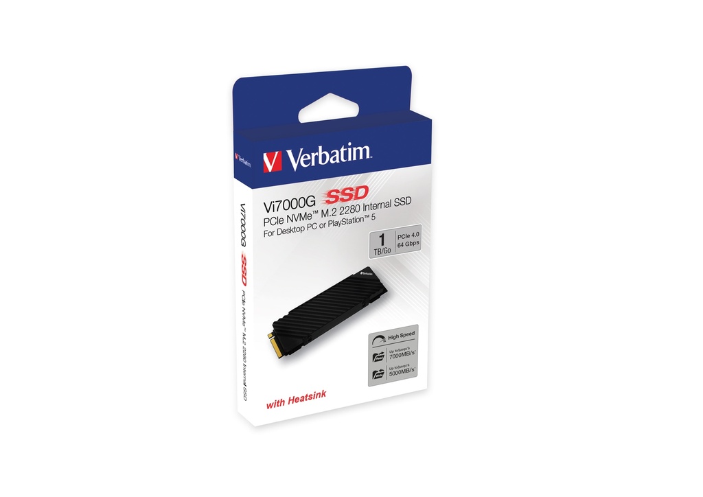 Verbatim Vi7000G PCIe NVMe M.2 SSD 1 TB De ultieme gamingoplossing