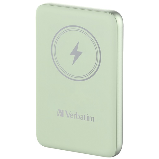 [500076440027] Verbatim Charge 'n' Go Magnetische Draadloze Power Bank 10000mAh Groen