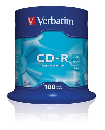 [225076440013] Verbatim CD-R Extra Protection 700 MB 52x 100 stuk(s)